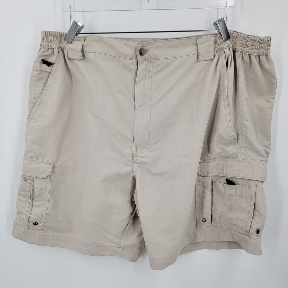 World Wide Sportsman Nylon Cargo Shorts Mens 44 Beige Pockets Outdoor